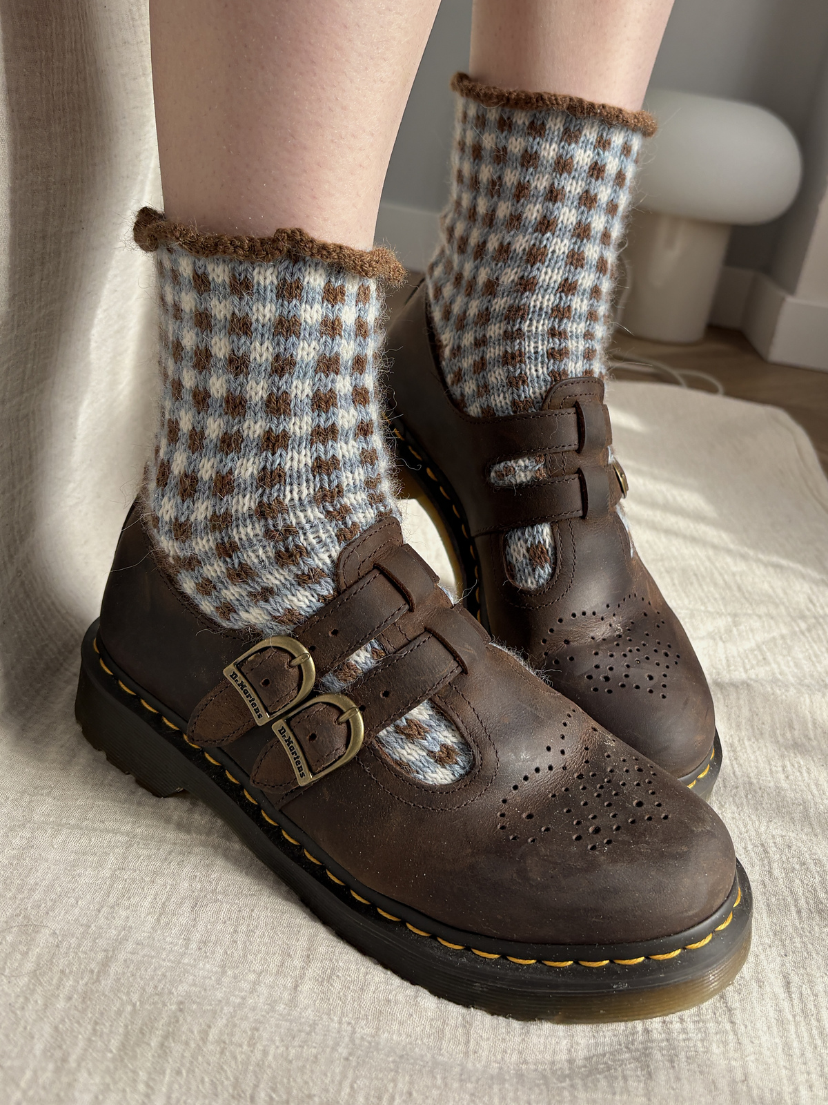 Frilly Gingham Socks